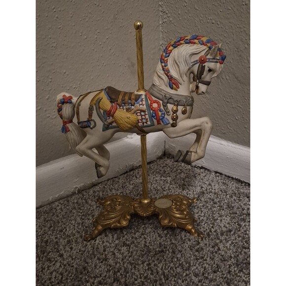 Lefton Other - Lefton American Spirit Sage Carousel Horse Porcelain Hand Painted TWH08620 1995